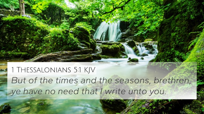 1 Thessalonians 5:1 KJV Bible Verse Image