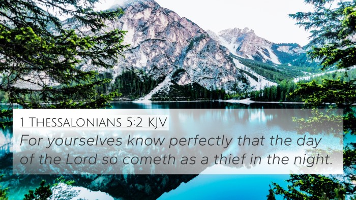 1 Thessalonians 5:2 KJV Bible Verse Image