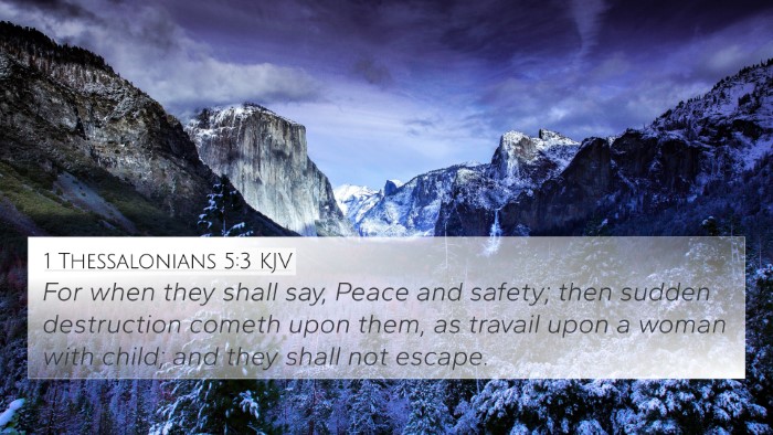 1 Thessalonians 5:3 KJV Bible Verse Image