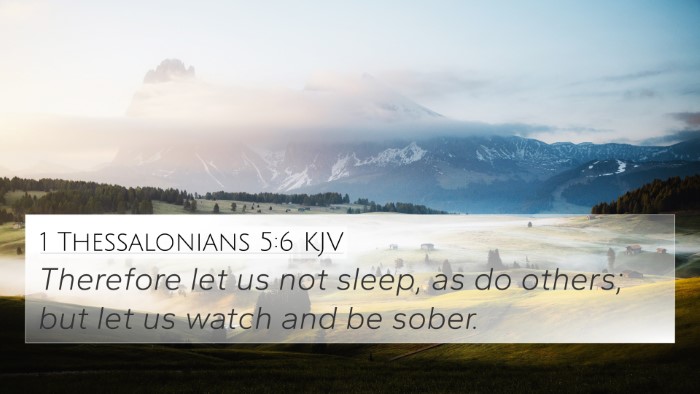 1 Thessalonians 5:6 KJV Bible Verse Image
