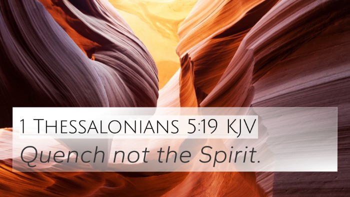 1 Thessalonians 5:19 KJV Bible Verse Image