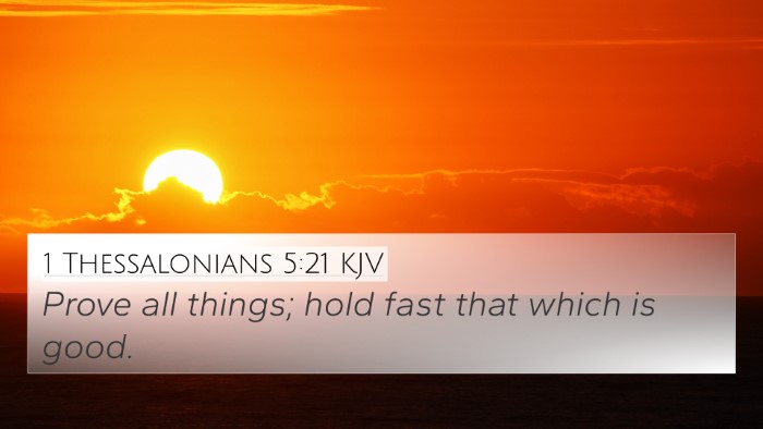 1 Thessalonians 5:21 KJV Bible Verse Image