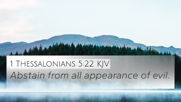 1 Thessalonians 5:22 KJV Bible Verse Image