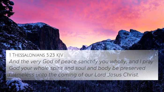1 Thessalonians 5:23 KJV Bible Verse Image