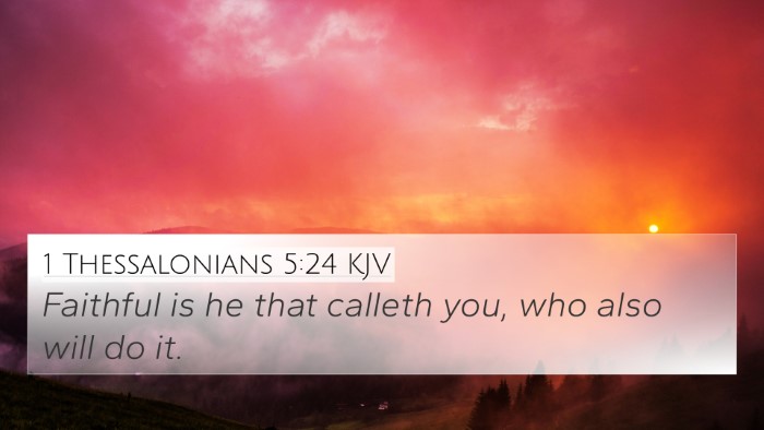 1 Thessalonians 5:24 KJV Bible Verse Image