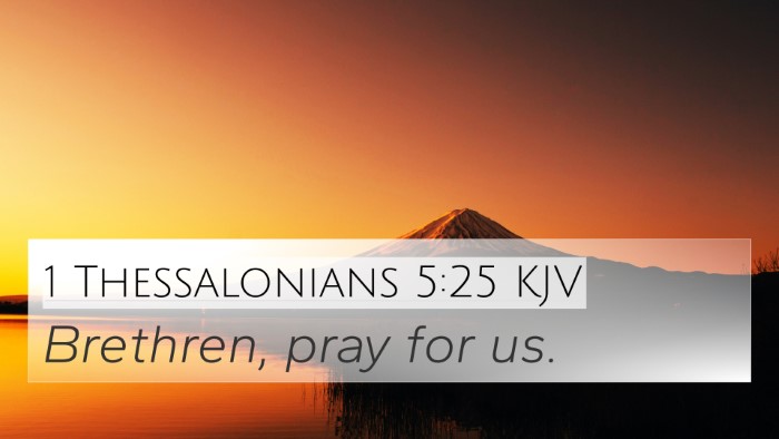 1 Thessalonians 5:25 KJV Bible Verse Image