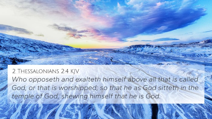 2 Thessalonians 2:4 KJV Bible Verse Image