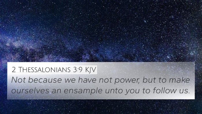 2 Thessalonians 3:9 KJV Bible Verse Image