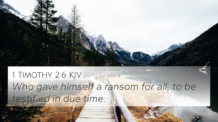 1 Timothy 2:6 KJV Bible Verse Image