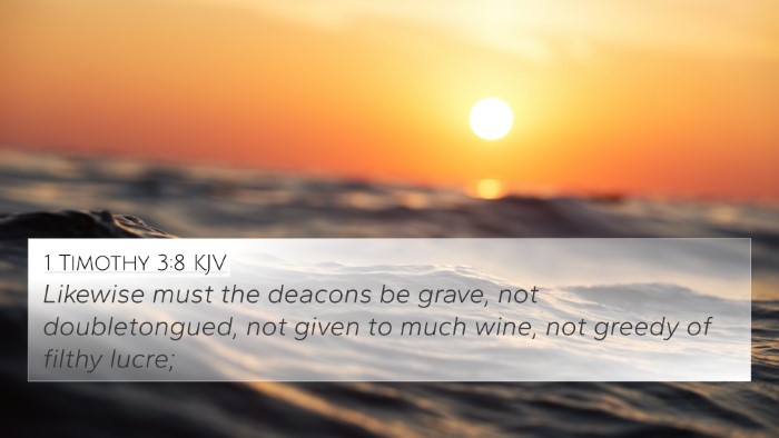 1 Timothy 3:8 KJV Bible Verse Image