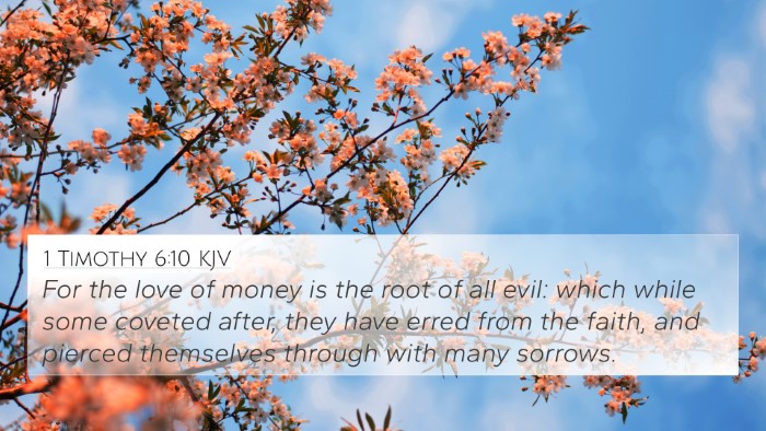 1 Timothy 6:10 KJV Bible Verse Image