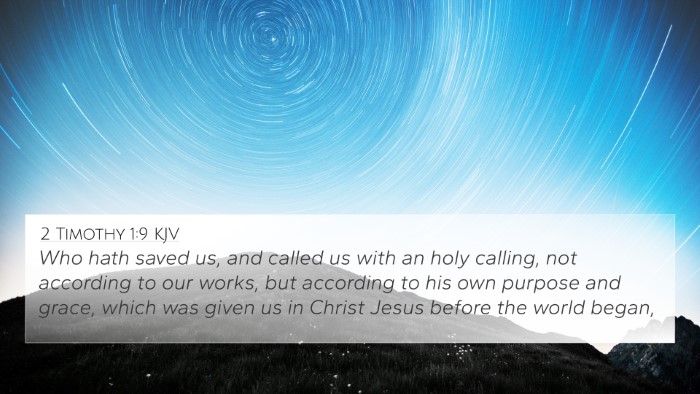2 Timothy 1:9 KJV Bible Verse Image