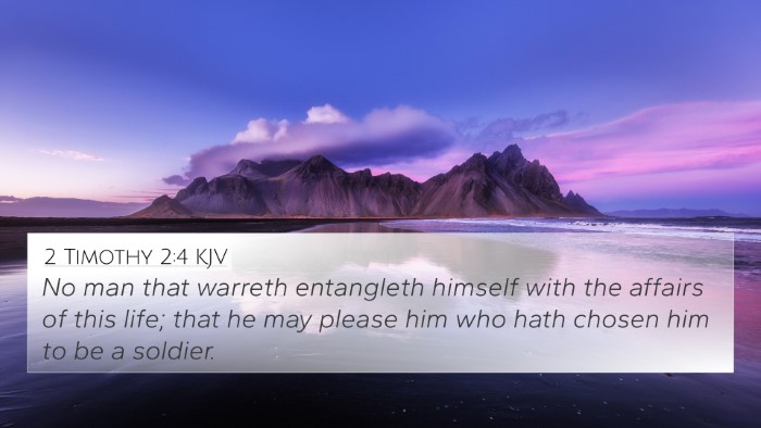 2 Timothy 2:4 KJV Bible Verse Image