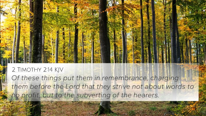 2 Timothy 2:14 KJV Bible Verse Image