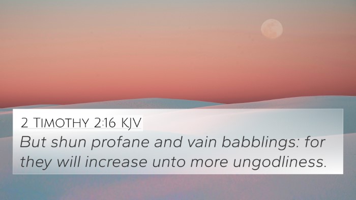 2 Timothy 2:16 KJV Bible Verse Image
