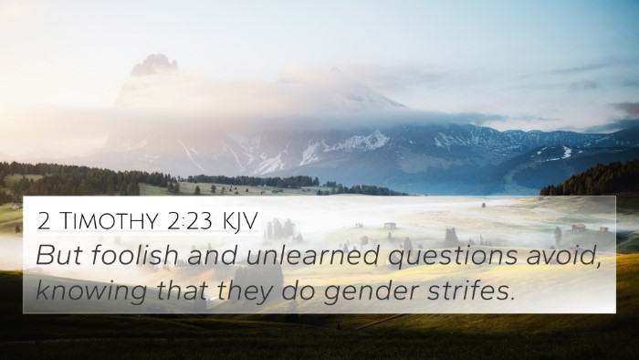 2 Timothy 2:23 KJV Bible Verse Image