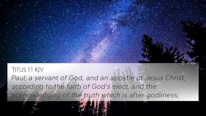 Titus 1:1 KJV Bible Verse Image