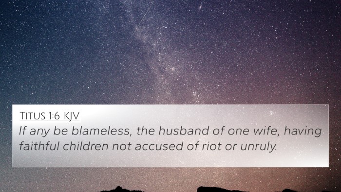 Titus 1:6 KJV Bible Verse Image
