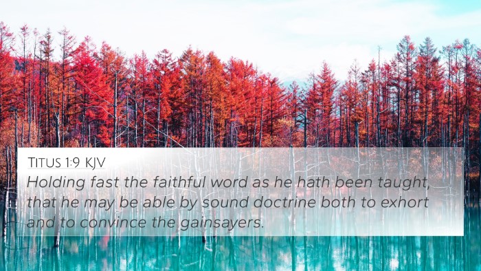 Titus 1:9 KJV Bible Verse Image
