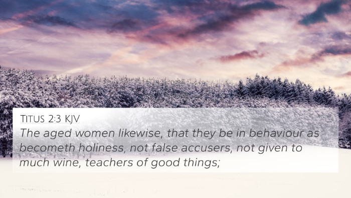 Titus 2:3 KJV Bible Verse Image