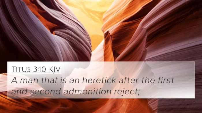 Titus 3:10 KJV Bible Verse Image