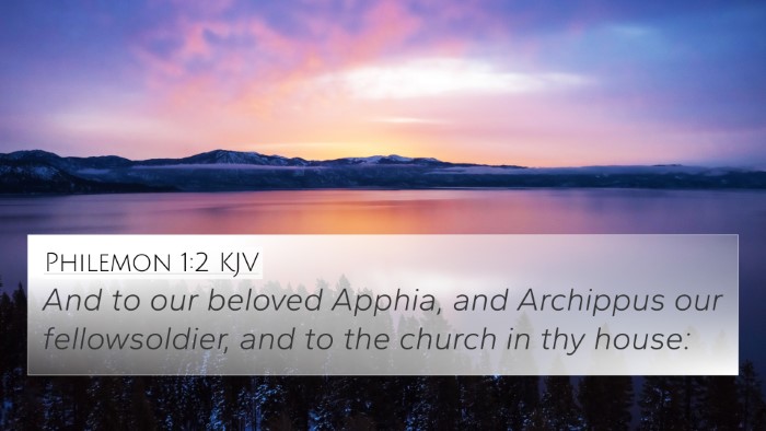 Philemon 1:2 KJV Bible Verse Image