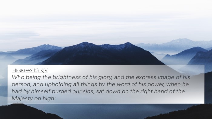 Hebrews 1:3 KJV Bible Verse Image