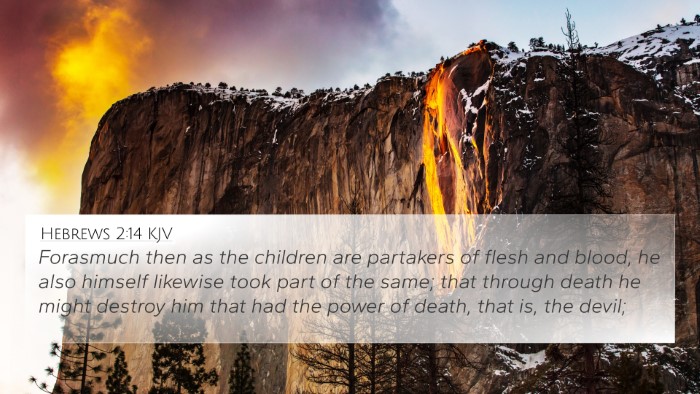 Hebrews 2:14 KJV Bible Verse Image