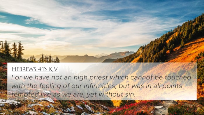 Hebrews 4:15 KJV Bible Verse Image
