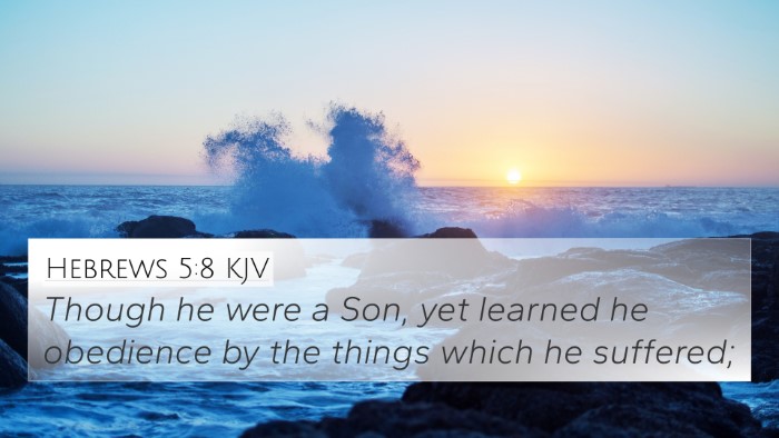 Hebrews 5:8 KJV Bible Verse Image