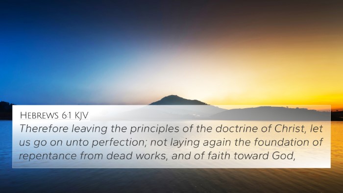 Hebrews 6:1 KJV Bible Verse Image