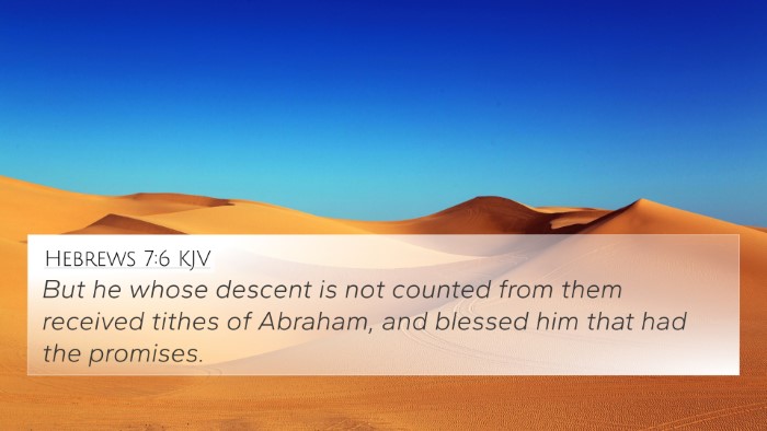 Hebrews 7:6 KJV Bible Verse Image