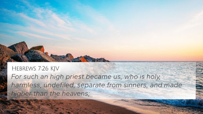 Hebrews 7:26 KJV Bible Verse Image