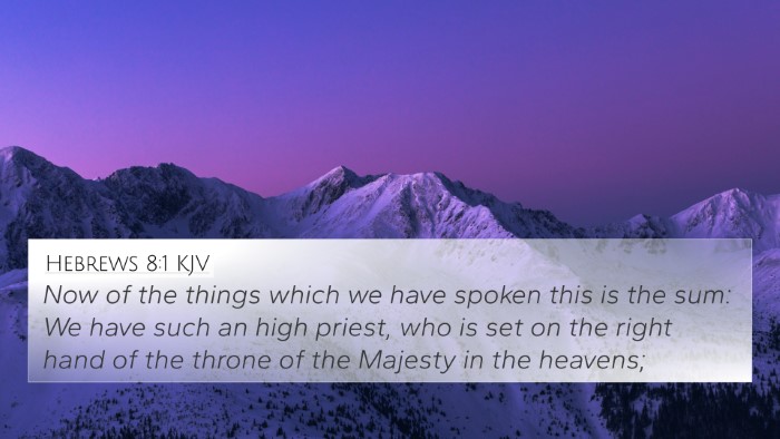 Hebrews 8:1 KJV Bible Verse Image