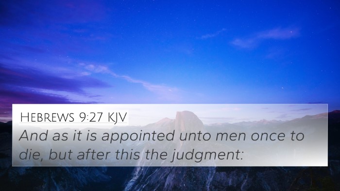 Hebrews 9:27 KJV Bible Verse Image