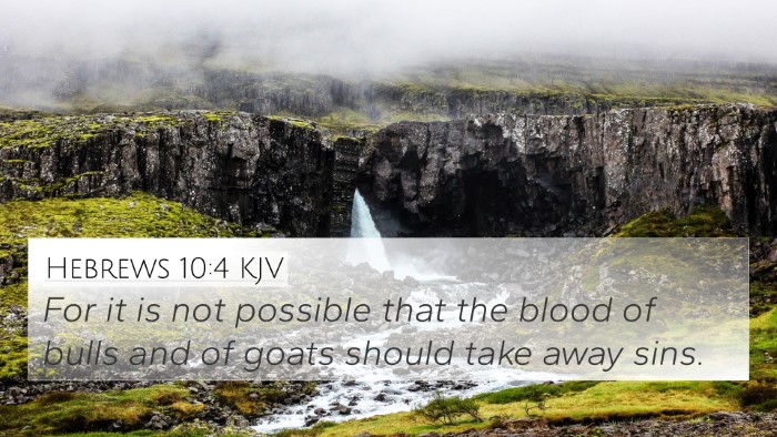 Hebrews 10:4 KJV Bible Verse Image