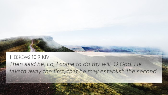 Hebrews 10:9 KJV Bible Verse Image