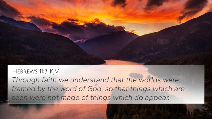 Hebrews 11:3 KJV Bible Verse Image