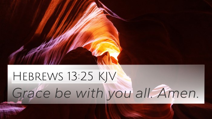 Hebrews 13:25 KJV Bible Verse Image