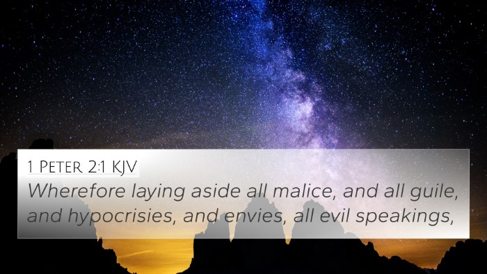 1 Peter 2:1 KJV Bible Verse Image