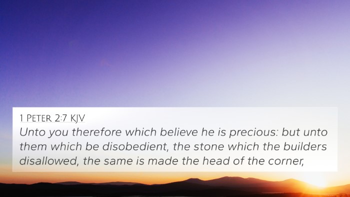 1 Peter 2:7 KJV Bible Verse Image