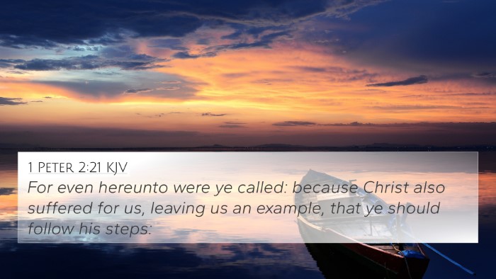 1 Peter 2:21 KJV Bible Verse Image