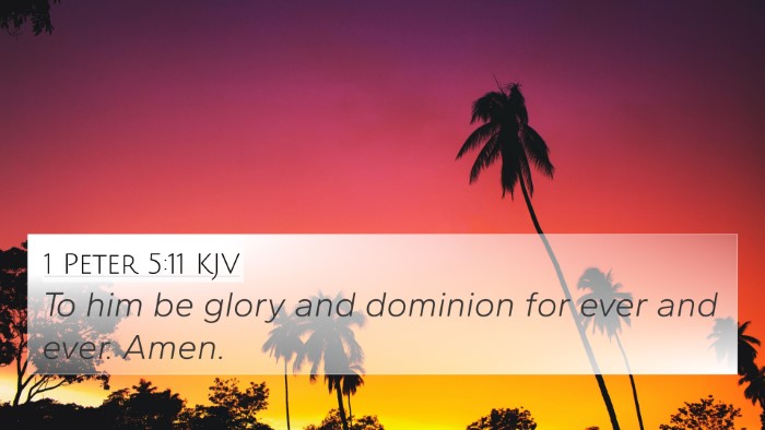 1 Peter 5:11 KJV Bible Verse Image