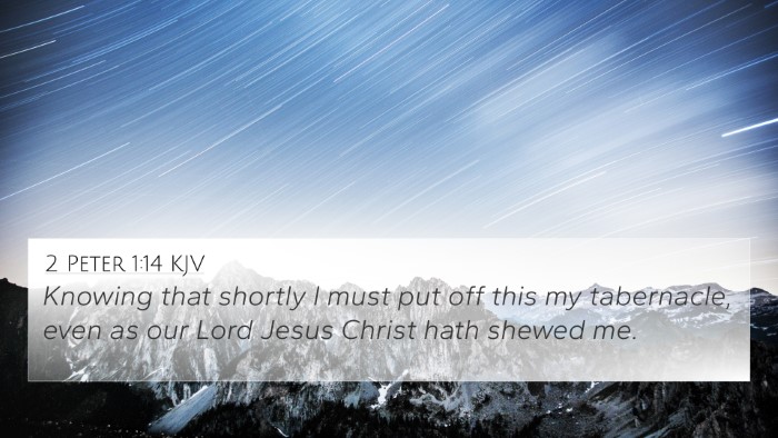 2 Peter 1:14 KJV Bible Verse Image