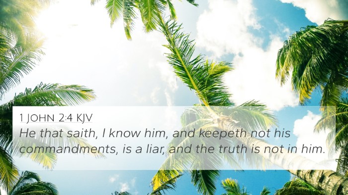 1 John 2:4 KJV Bible Verse Image