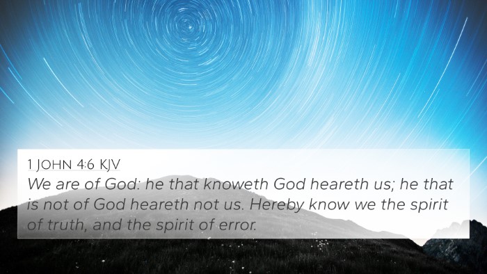 1 John 4:6 KJV Bible Verse Image