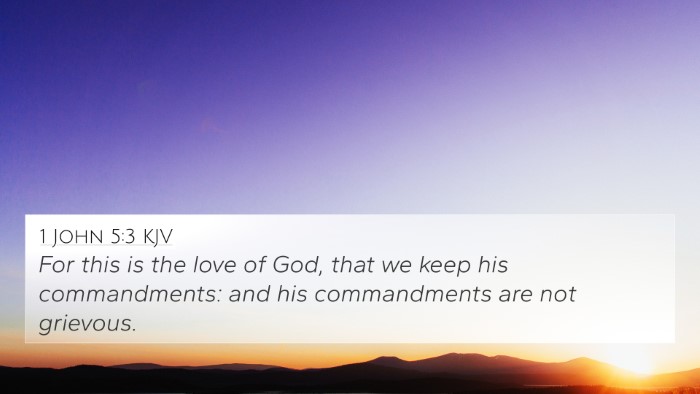 1 John 5:3 KJV Bible Verse Image