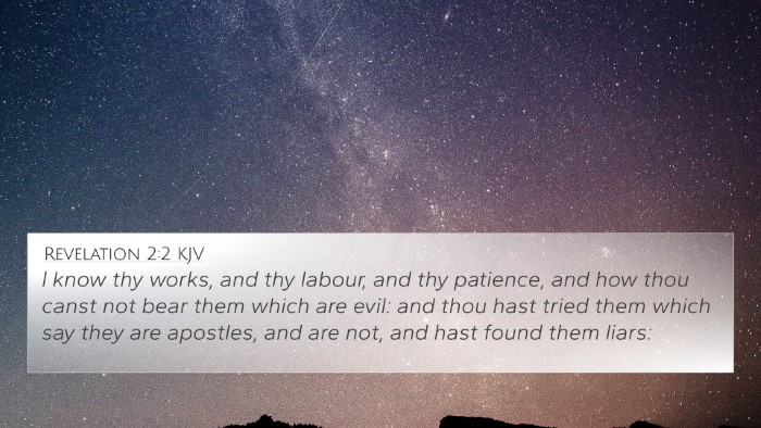 Revelation 2:2 KJV Bible Verse Image