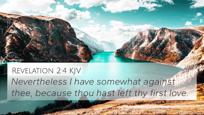 Revelation 2:4 KJV Bible Verse Image