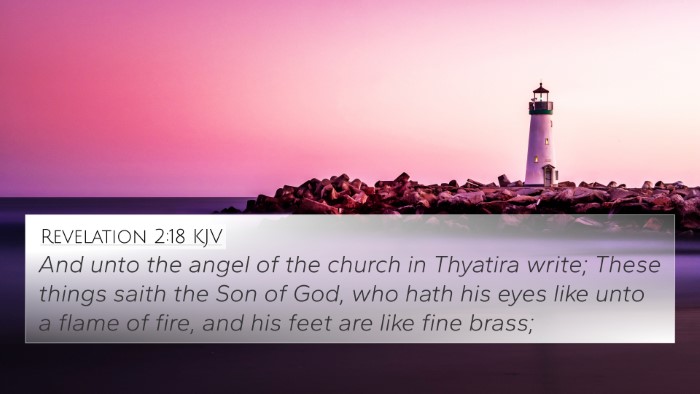 Revelation 2:18 KJV Bible Verse Image